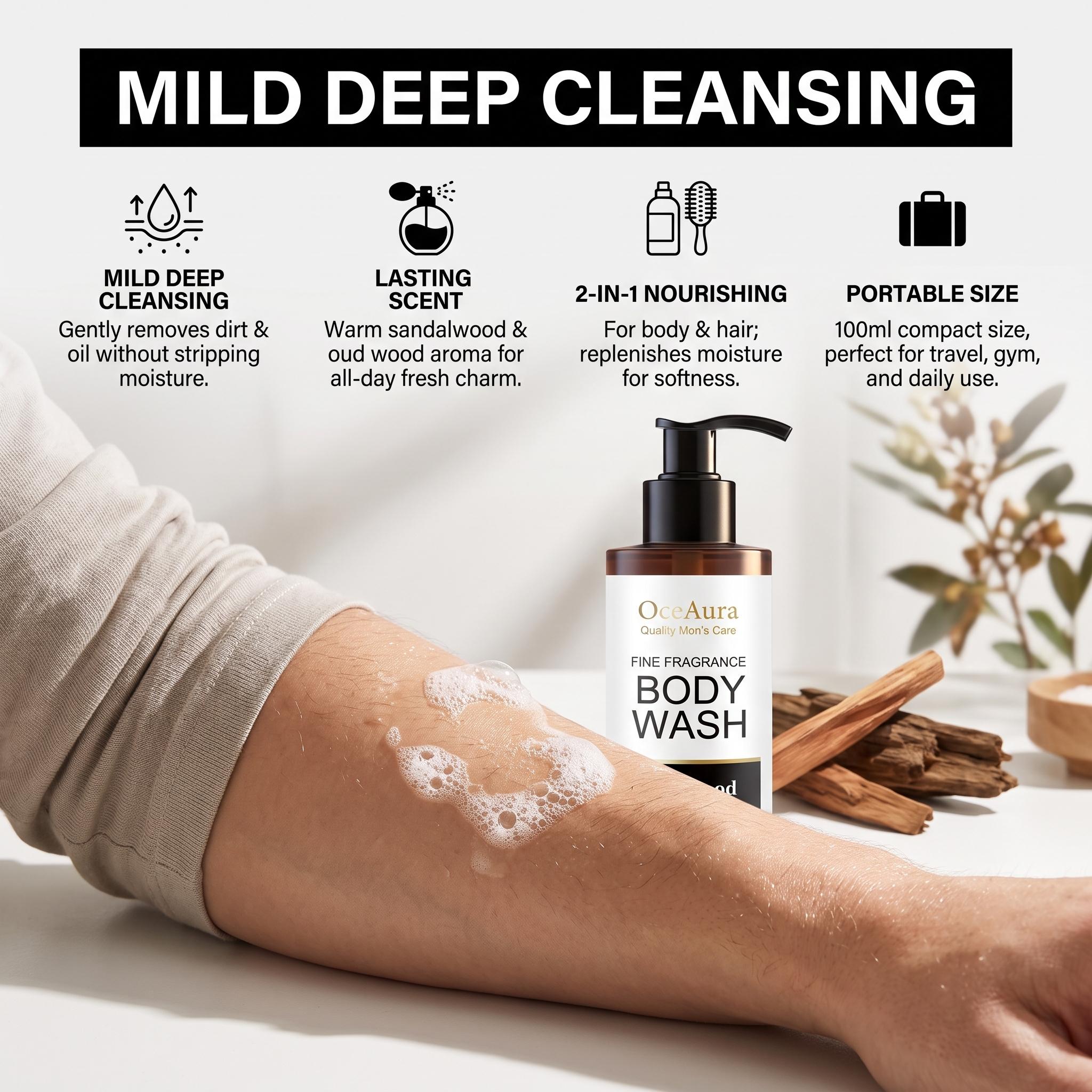 OceAura Sandalwood Body Wash F - đánh giá và giá Perfume Fragrance Shower Gel