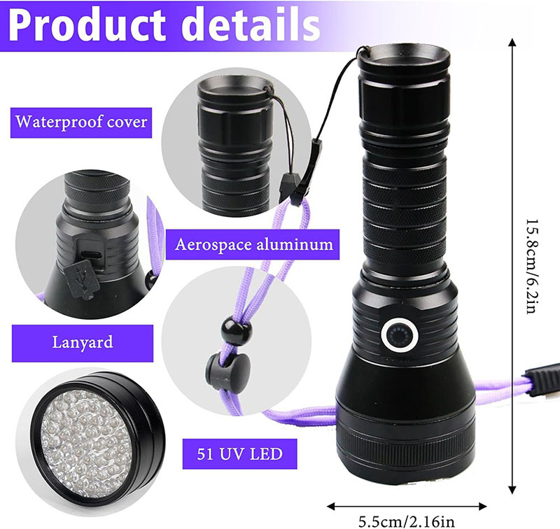 TOPCOM 51LED UV Flashlight Rec - đánh giá và giá Amber Musk Oil