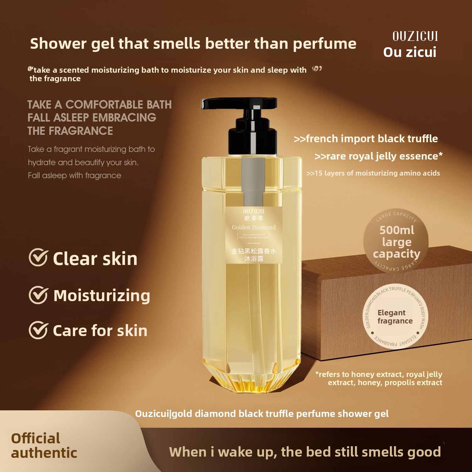Golden Diamond Black Truffle p - đánh giá và giá Perfume Fragrance Shower Gel
