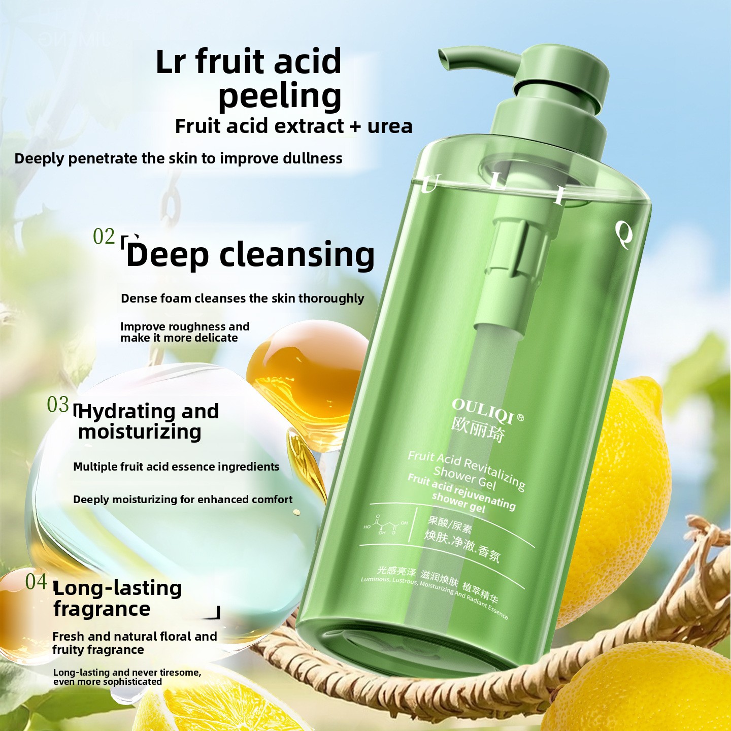 Fruit acid nicotinamide shower - đánh giá và giá Perfume Fragrance Shower Gel